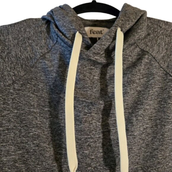 Feat Roam Unisex Hoodie Heather Grey | Size Small | Cozy Pullover Sweatshirt - Picture 3 of 4